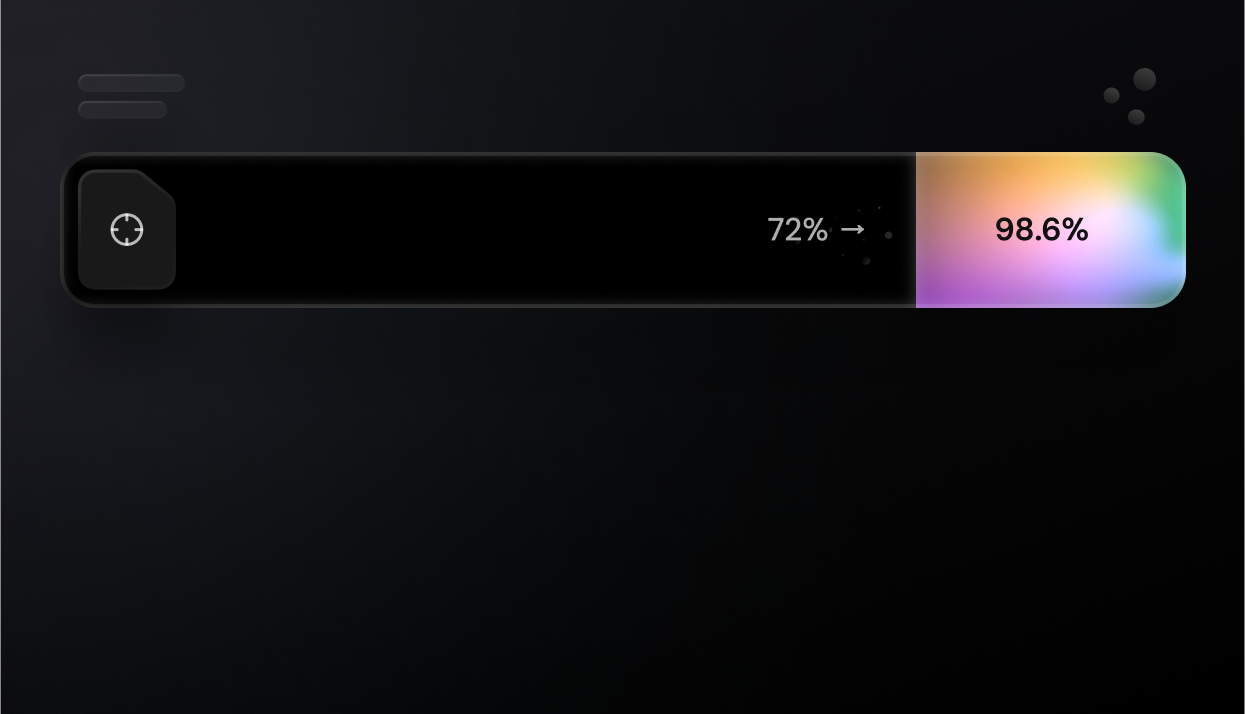 Accuracy improvement from 75% to 99%
